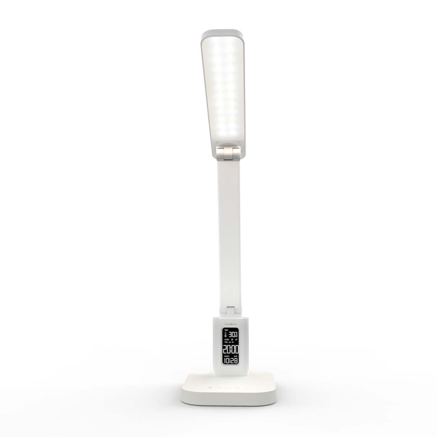 Dimmable rechargeable LED touch desk lamp with display LED/7,5W/1200 mAh 3000/4000/5700K CRI 90 white