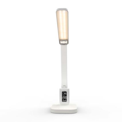 Dimmable rechargeable LED touch desk lamp with display LED/7,5W/1200 mAh 3000/4000/5700K CRI 90 white