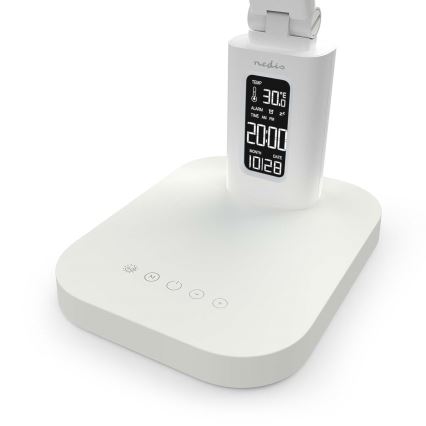 Dimmable rechargeable LED touch desk lamp with display LED/7,5W/1200 mAh 3000/4000/5700K CRI 90 white