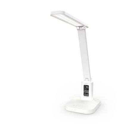 Dimmable rechargeable LED touch desk lamp with display LED/7,5W/1200 mAh 3000/4000/5700K CRI 90 white