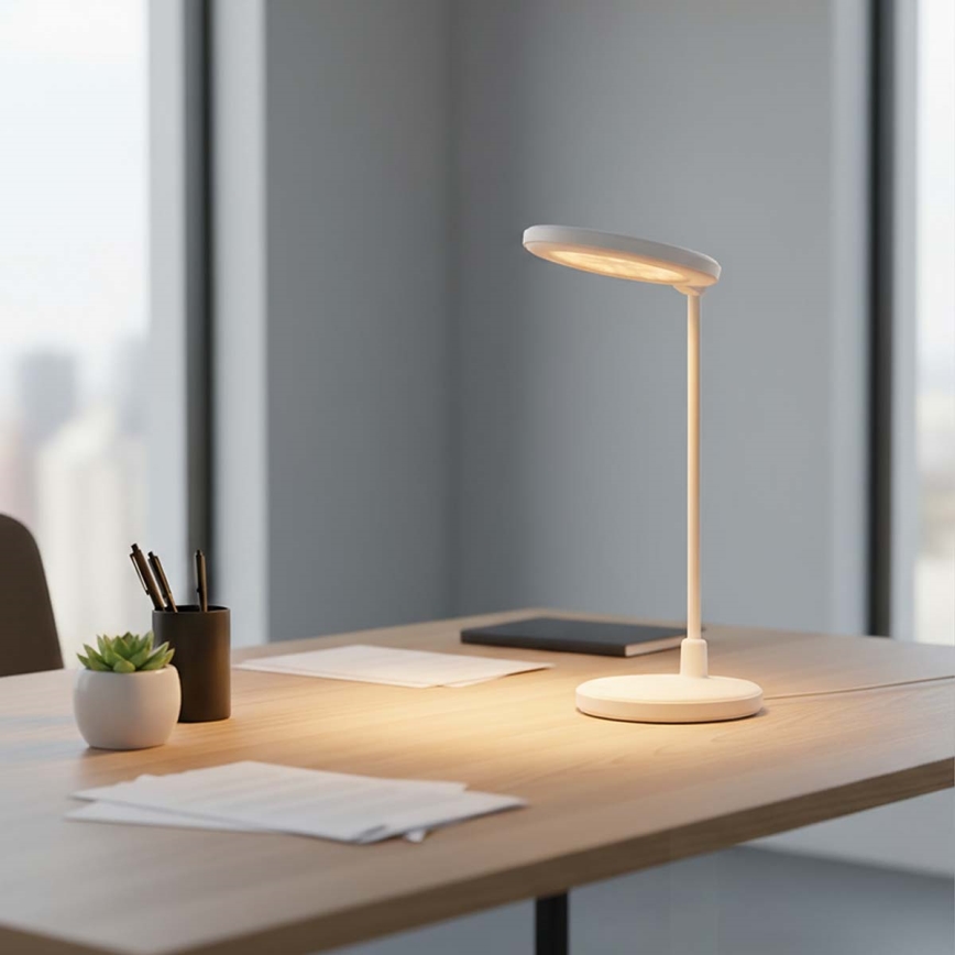 LED Dimmable Rechargeable Touch Lamp with Mirror LED/6W/1200 mAh 3000/4000/5700K CRI 90 White
