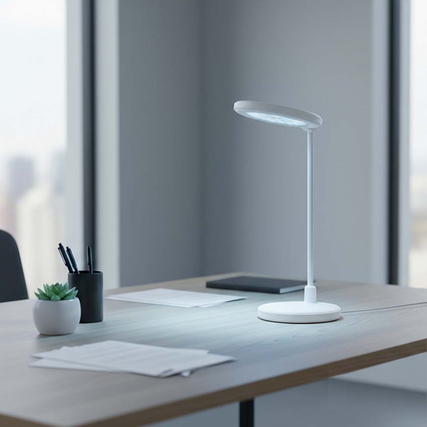 LED Dimmable Rechargeable Touch Lamp with Mirror LED/6W/1200 mAh 3000/4000/5700K CRI 90 White