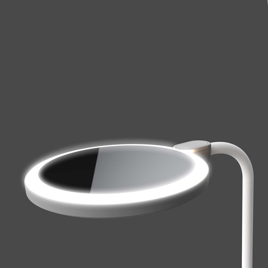 LED Dimmable Rechargeable Touch Lamp with Mirror LED/6W/1200 mAh 3000/4000/5700K CRI 90 White