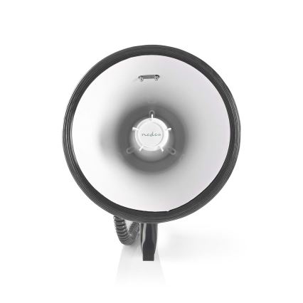 Megaphone with an external microphone USB 25W/8xC white/black