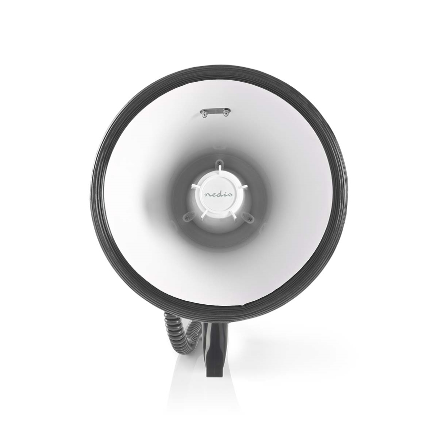Megaphone with an external microphone USB 25W/8xC white/black