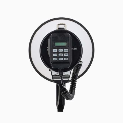Megaphone with an external microphone USB 25W/8xC white/black