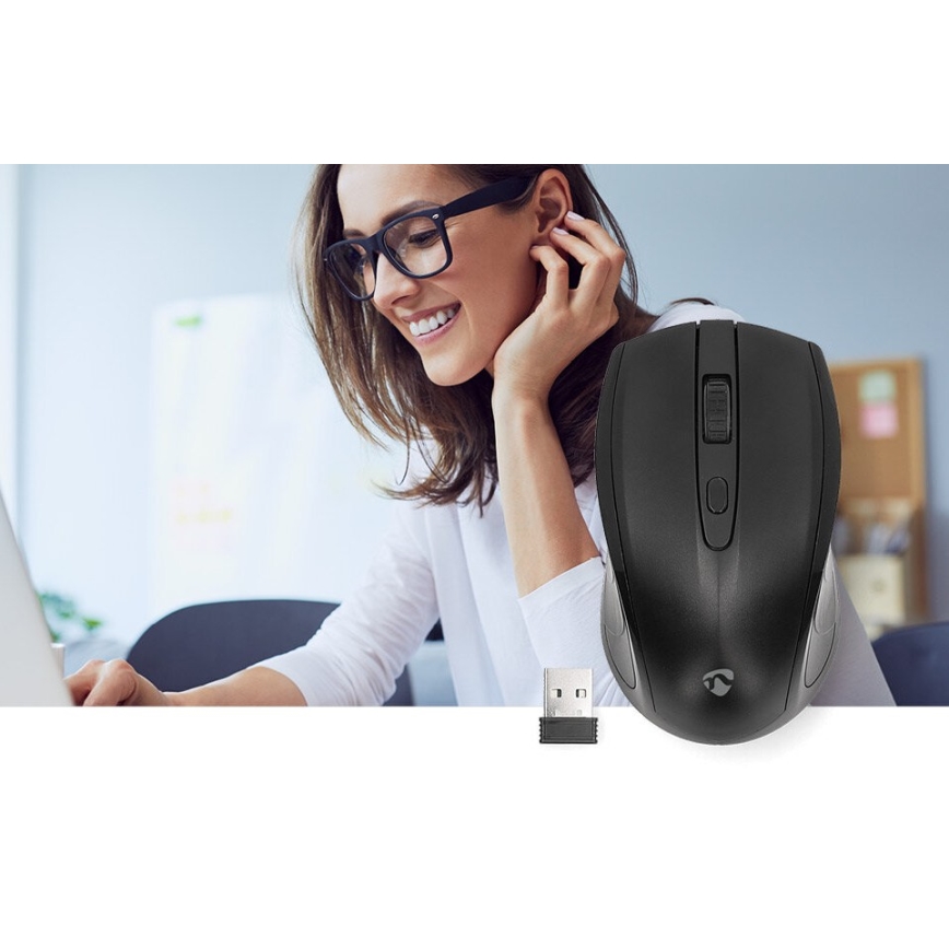 Wireless mouse 800/1200/1600 DPI 2xAAA black