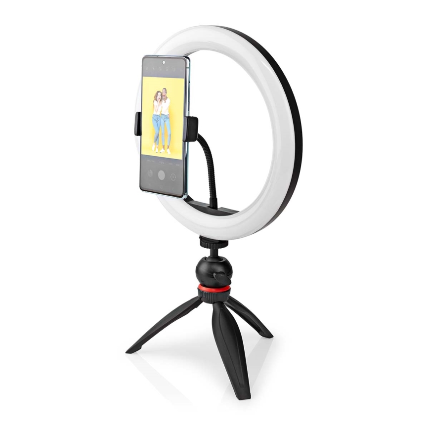 LED Dimmable lamp on a tripod with a holder for vlogging LED/6W/USB 2700-6700K