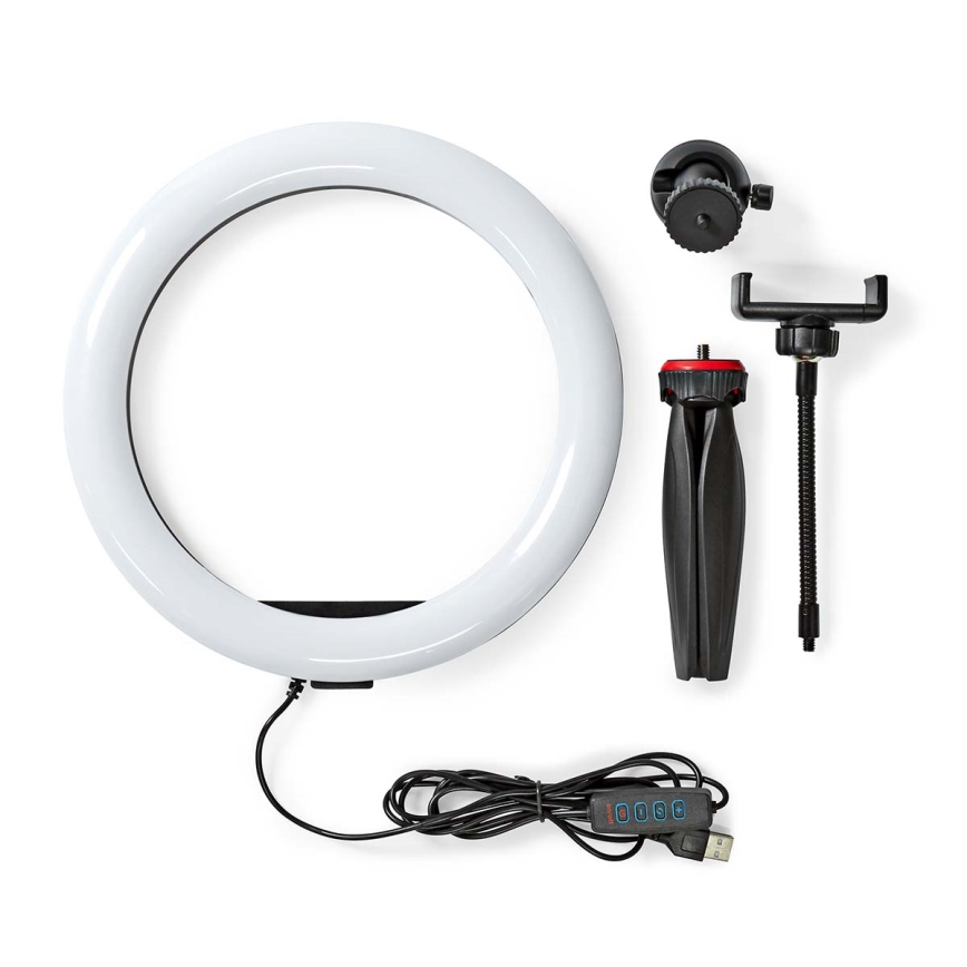 LED Dimmable lamp on a tripod with a holder for vlogging LED/6W/USB 2700-6700K