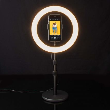 LED Dimmable lamp with a stand and holder for vlogging LED/6W/USB 2700-6700K