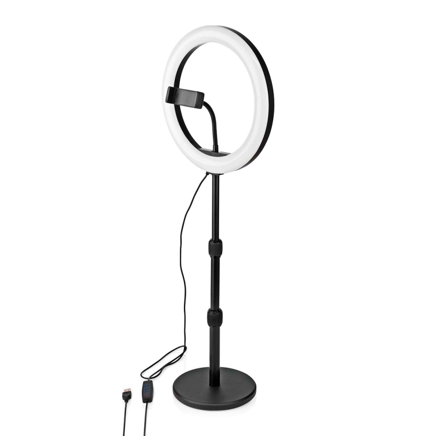 LED Dimmable lamp with a stand and holder for vlogging LED/6W/USB 2700-6700K