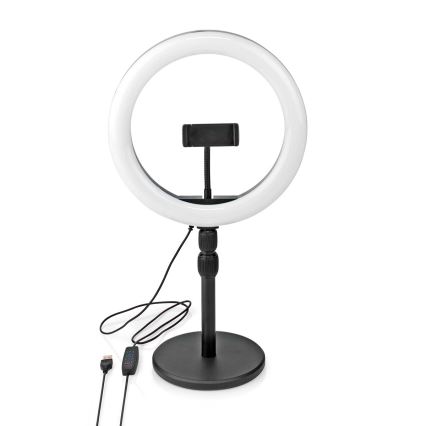 LED Dimmable lamp with a stand and holder for vlogging LED/6W/USB 2700-6700K