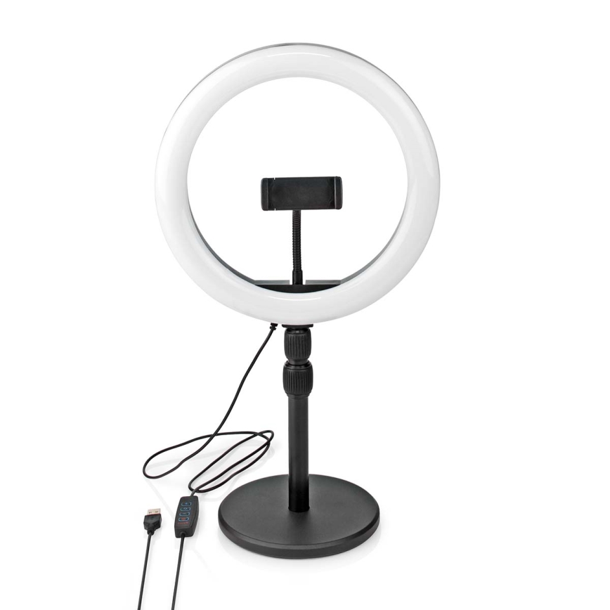 LED Dimmable lamp with a stand and holder for vlogging LED/6W/USB 2700-6700K