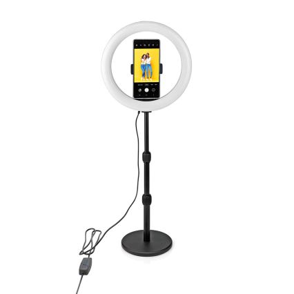 LED Dimmable lamp with a stand and holder for vlogging LED/6W/USB 2700-6700K