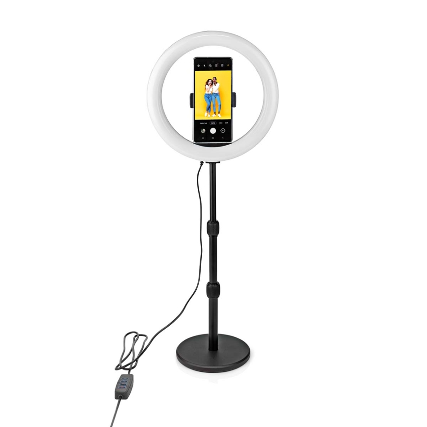LED Dimmable lamp with a stand and holder for vlogging LED/6W/USB 2700-6700K