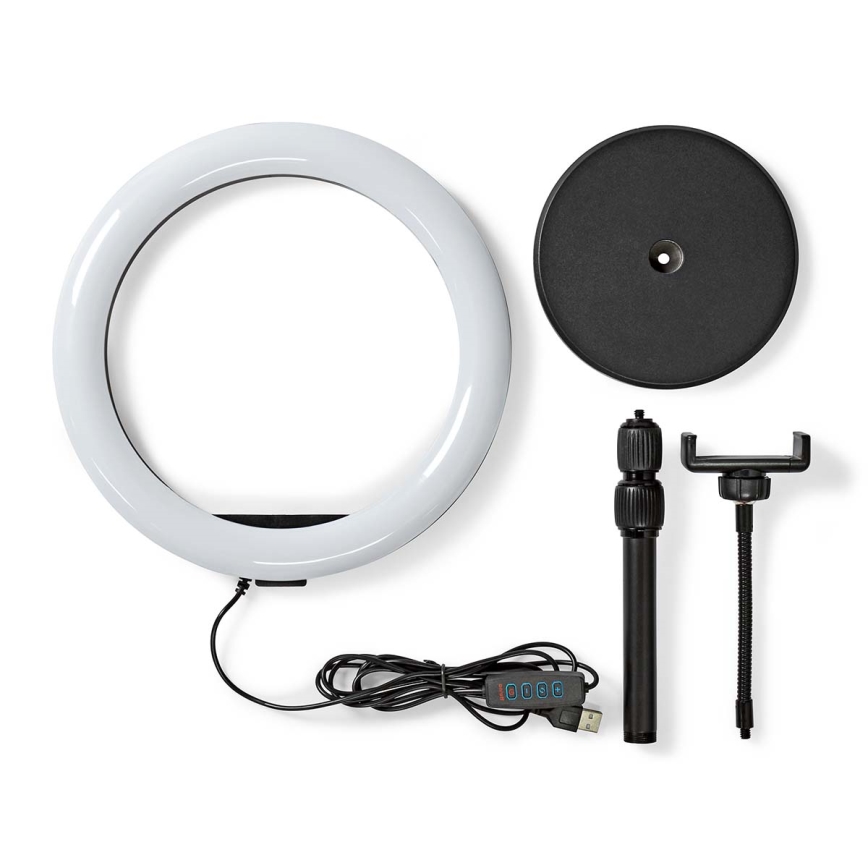 LED Dimmable lamp with a stand and holder for vlogging LED/6W/USB 2700-6700K