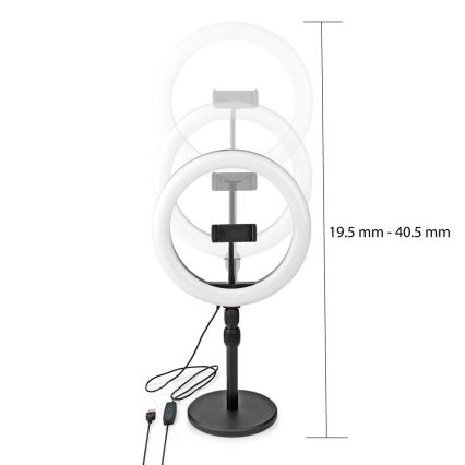 LED Dimmable lamp with a stand and holder for vlogging LED/6W/USB 2700-6700K