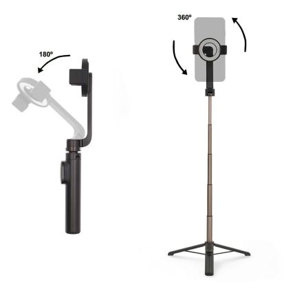 Magnetic foldable selfie stick 2in1 with a stand + remote control