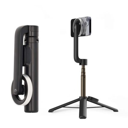 Magnetic foldable selfie stick 2in1 with a stand + remote control