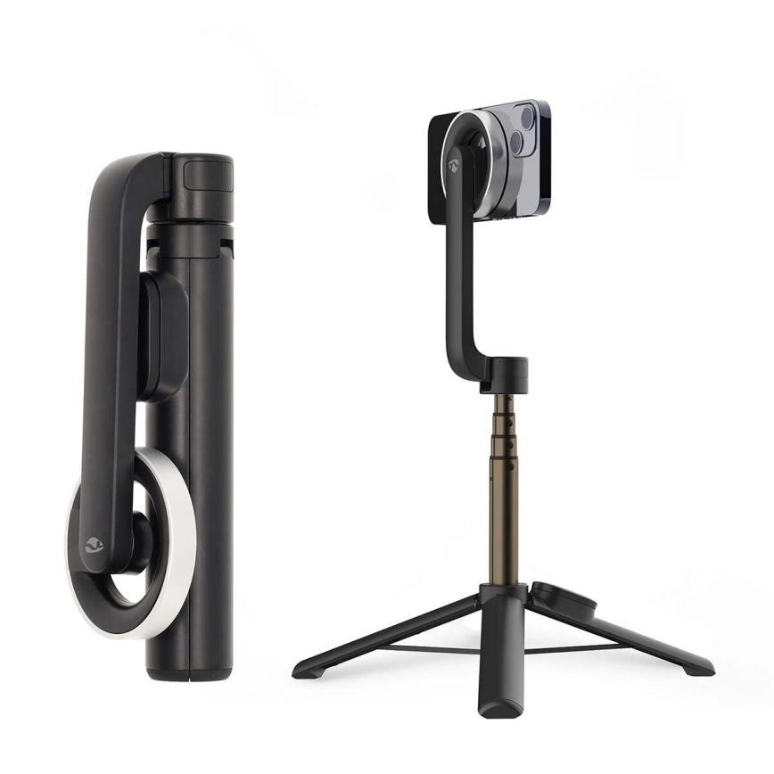 Magnetic foldable selfie stick 2in1 with a stand + remote control