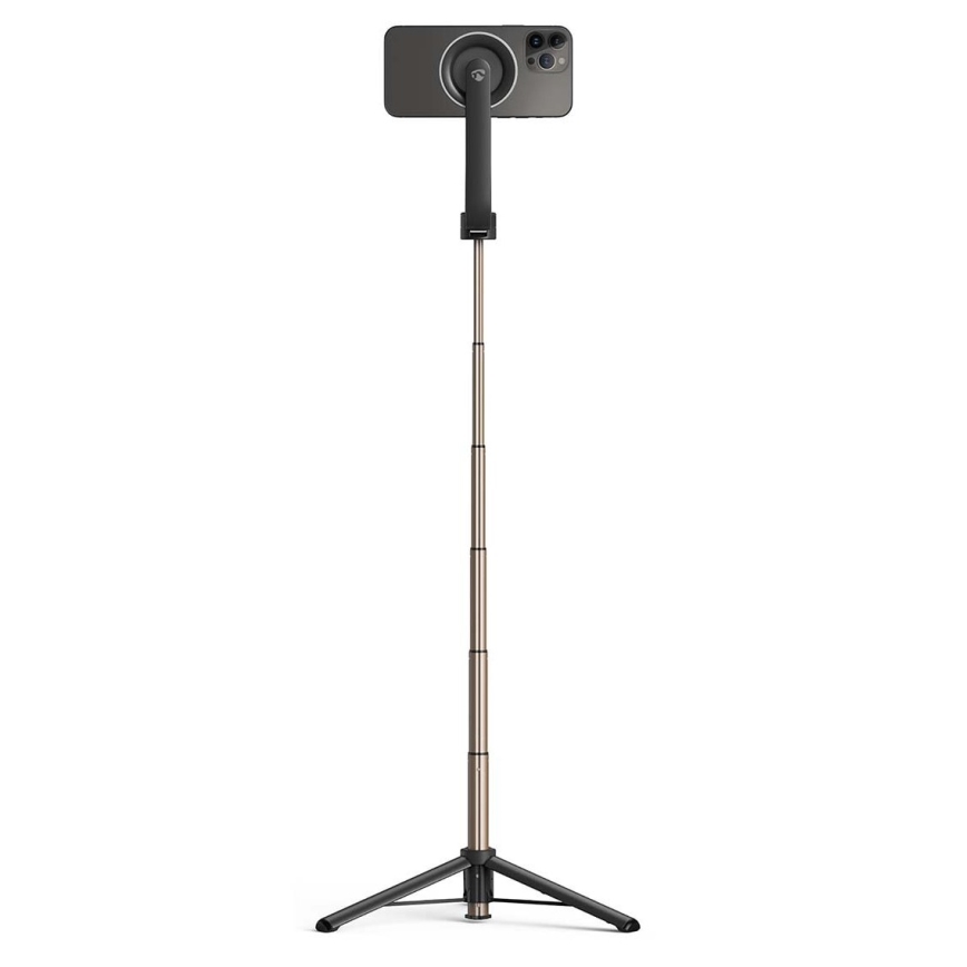 Magnetic foldable selfie stick 2in1 with a stand + remote control