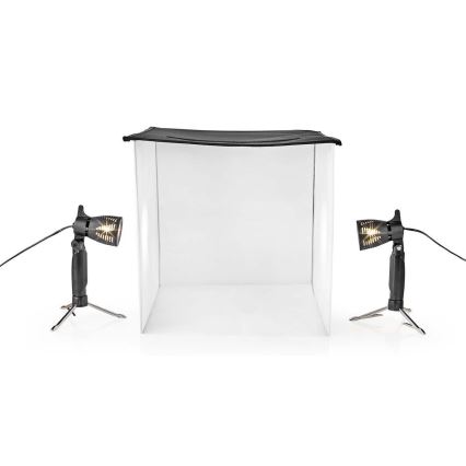 LED Portable photo studio 2xGU10/5W/230V