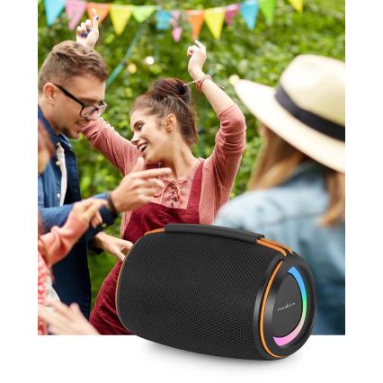 LED Rechargeable Speaker 40W / 1200 mAh, IPX4, Black