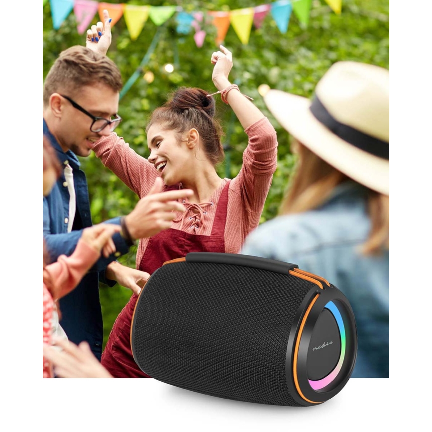 LED Rechargeable Speaker 40W / 1200 mAh, IPX4, Black