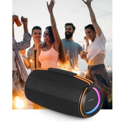 LED Rechargeable Speaker 60W / 2000 mAh, IPX4, Black