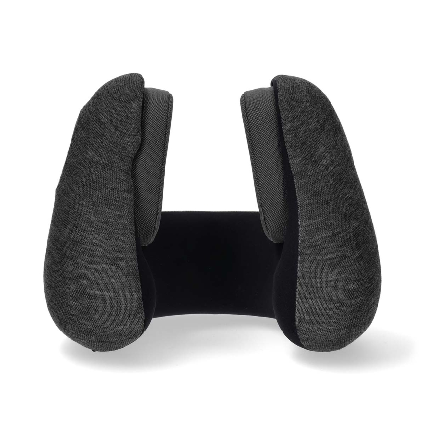 Travel pillow with built-in wireless headphones grey