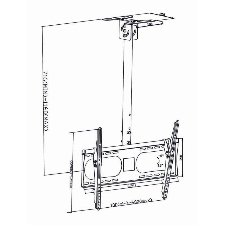 Ceiling holder for Full Motion TV 42-65”