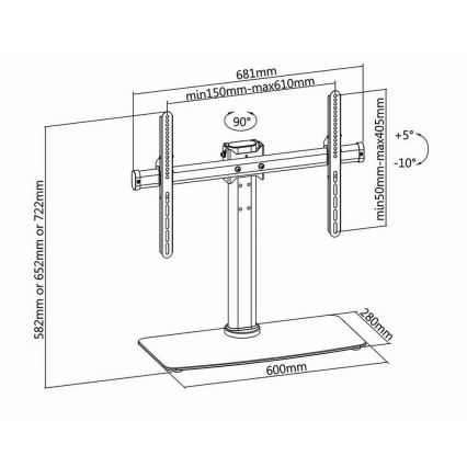 Full Motion Stand for TV 32-65/3 height positions