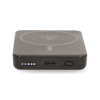 Power Bank 2in1 magnetic with wireless charging MagSafe 5000 mAh black