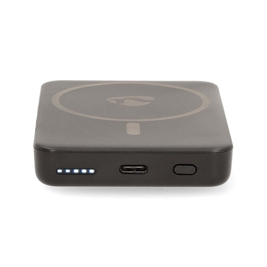 Power Bank 2in1 magnetic with wireless charging MagSafe 5000 mAh black