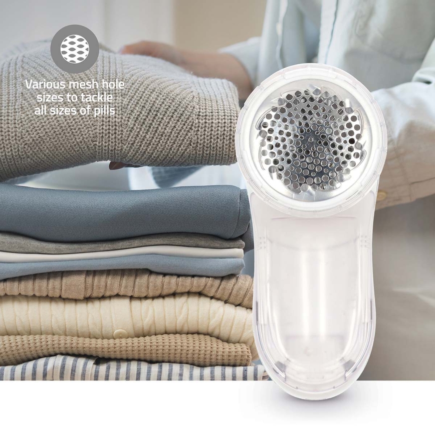 Rechargeable Fabric Shaver, 500 mAh — White