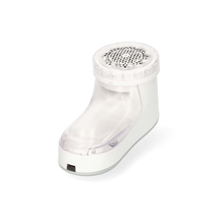 Rechargeable Fabric Shaver, 500 mAh — White