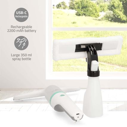 Rechargeable window vacuum cleaner 12W/2200 mAh