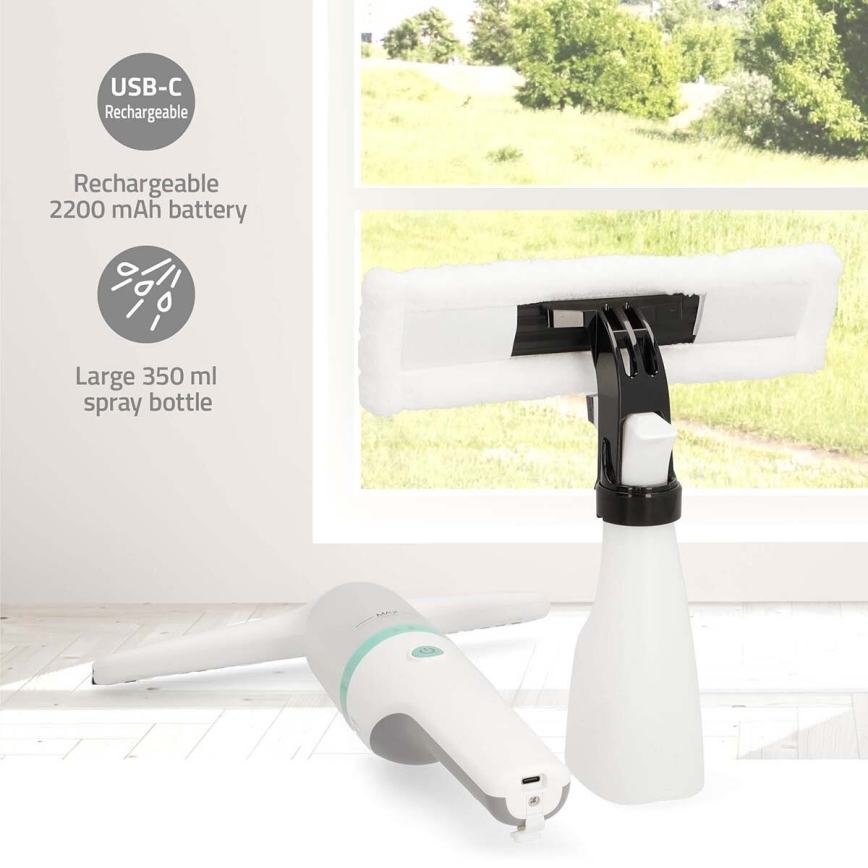 Rechargeable window vacuum cleaner 12W/2200 mAh