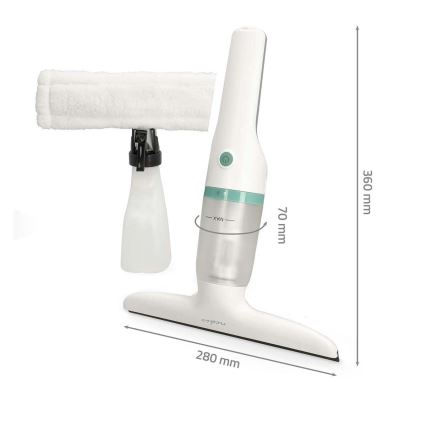 Rechargeable window vacuum cleaner 12W/2200 mAh