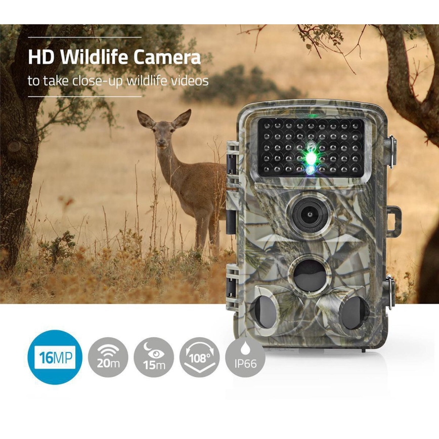 Camera trap with sensor 24MP Full HD 8xAA IP66