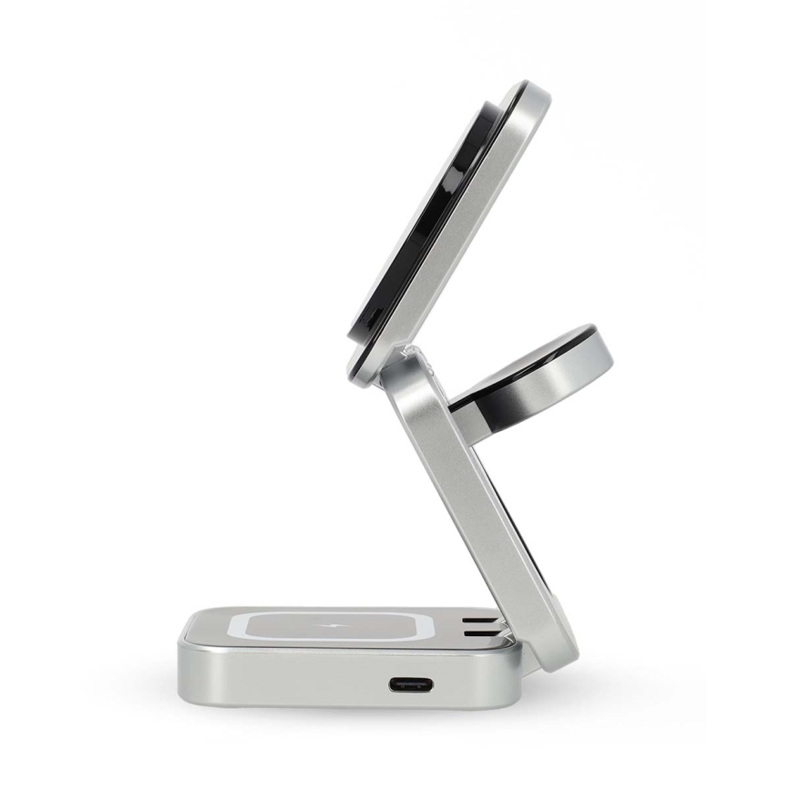 Wireless charger 3in1 15W silver