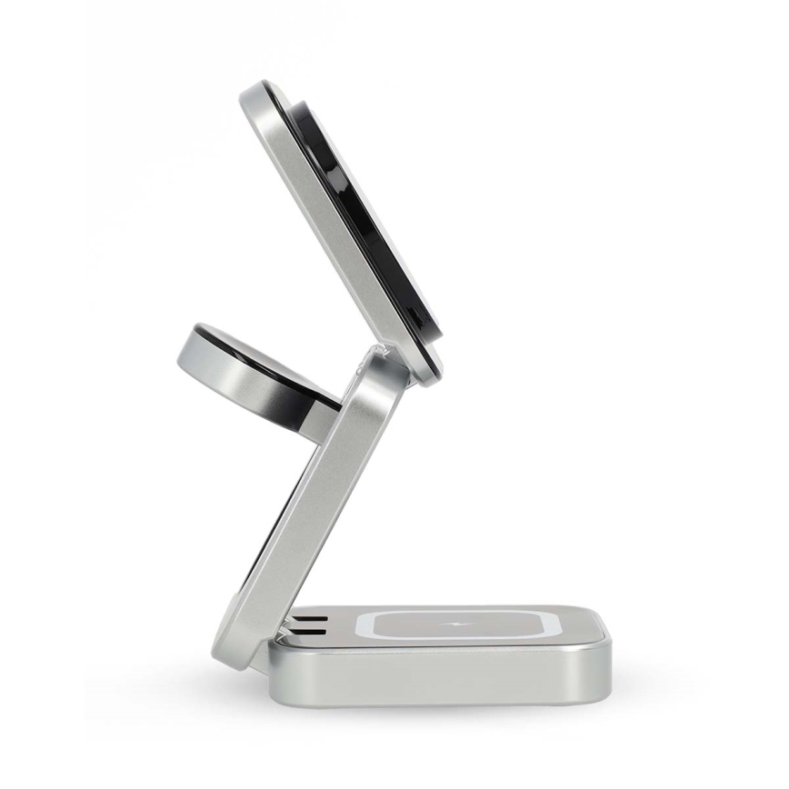 Wireless charger 3in1 15W silver