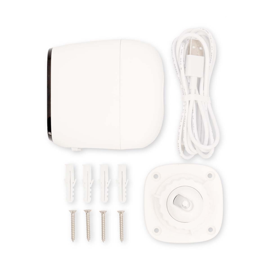 Smart outdoor rechargeable camera with sensor SmartLife 4MP Quad HD 1440p 5V/5200mAh Wi-Fi Tuya IP66