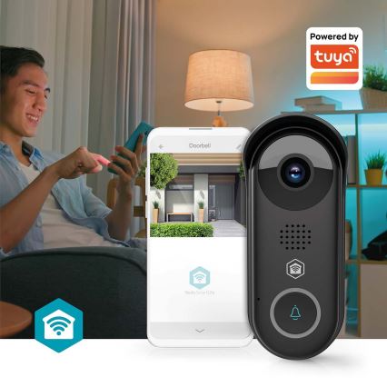 SmartLife Smart Video Doorbell with Motion Sensor, 5V, Full HD 1080p, IP54, Wi-Fi, Tuya