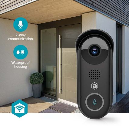 SmartLife Smart Video Doorbell with Motion Sensor, 5V, Full HD 1080p, IP54, Wi-Fi, Tuya