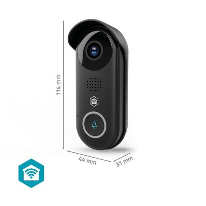 SmartLife Smart Video Doorbell with Motion Sensor, 5V, Full HD 1080p, IP54, Wi-Fi, Tuya