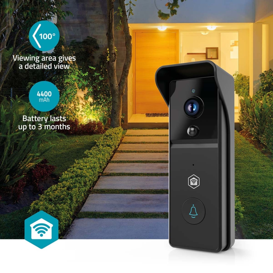 SmartLife 4400 mAh Video Doorbell with Motion Sensor — Full HD 1296p, IP44, Wi‑Fi (Tuya)