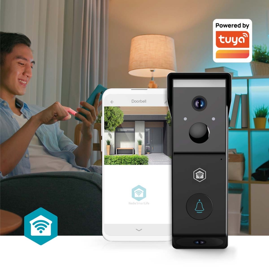 SmartLife Video Doorbell with Motion Sensor — 4400 mAh Battery, Dual Full HD 1080p, IP54, Wi-Fi, Tuya