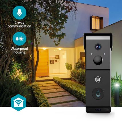 SmartLife Video Doorbell with Motion Sensor — 4400 mAh Battery, Dual Full HD 1080p, IP54, Wi-Fi, Tuya