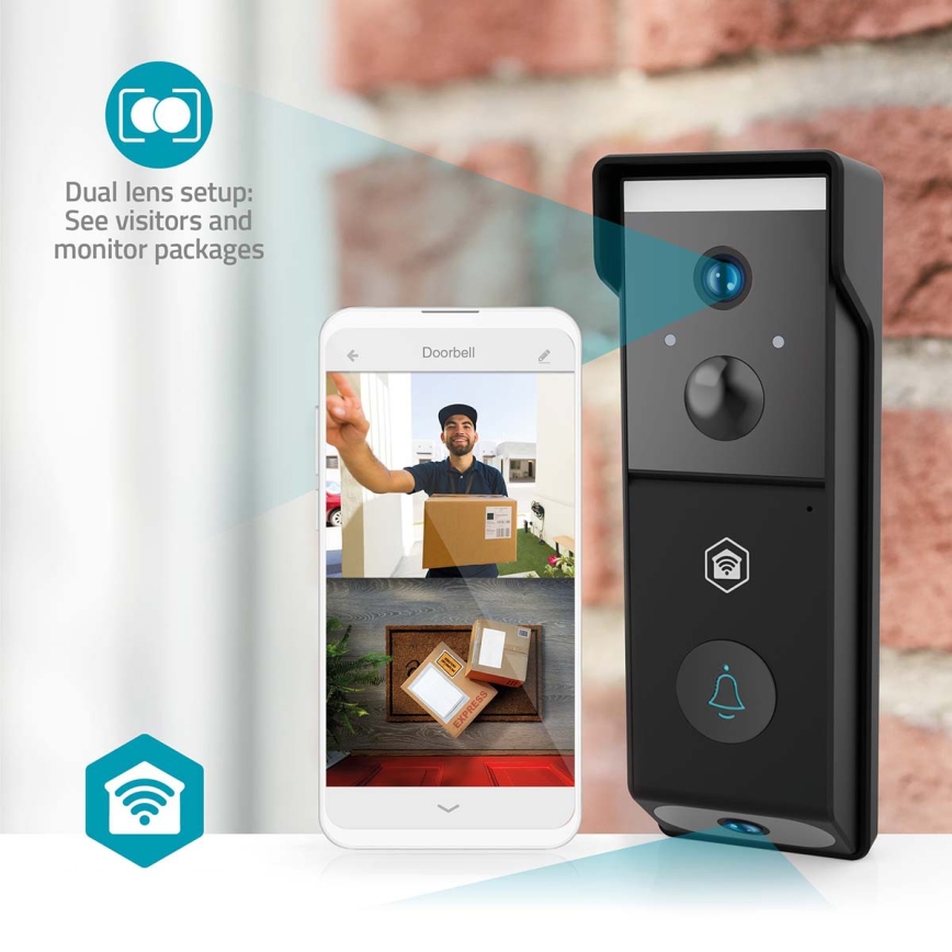 SmartLife Video Doorbell with Motion Sensor — 4400 mAh Battery, Dual Full HD 1080p, IP54, Wi-Fi, Tuya